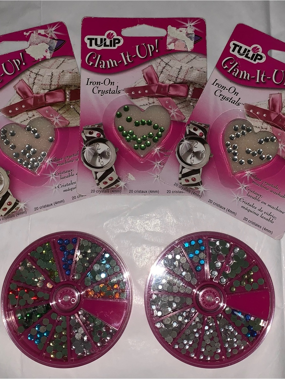 Glam-It-Up! Iron-On Crystals - Large Assortment of Colors NWT